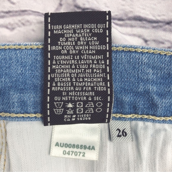 7 For All Mankind Josefina Distressed Skinny Boyfriend Jeans Sz 26 - Picture 8 of 16